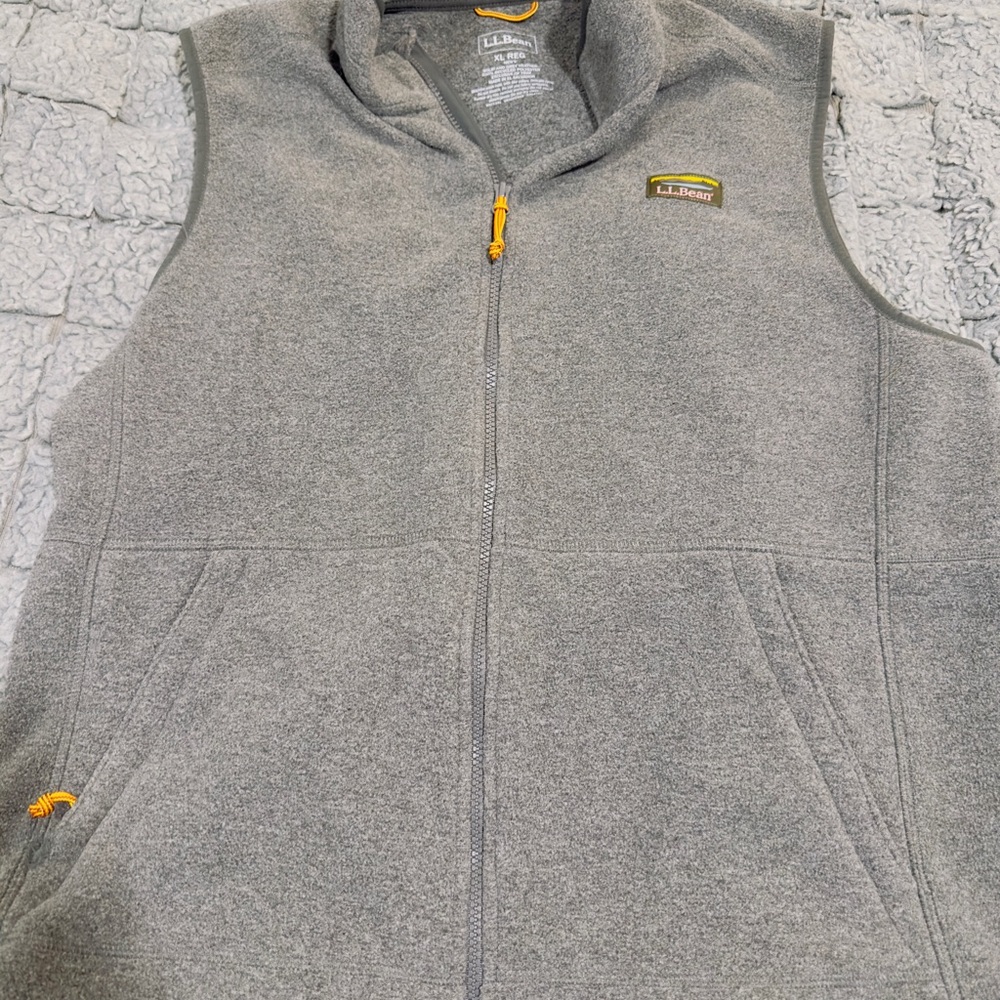 L.L. Bean Heather Gray Fleece Vest
